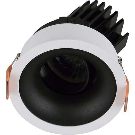 Empotrable techo tilt VIP1 Round Convex LED COB 15.60W 2028lm(1531lm) CRI90 3000K 38º Blanco Negro