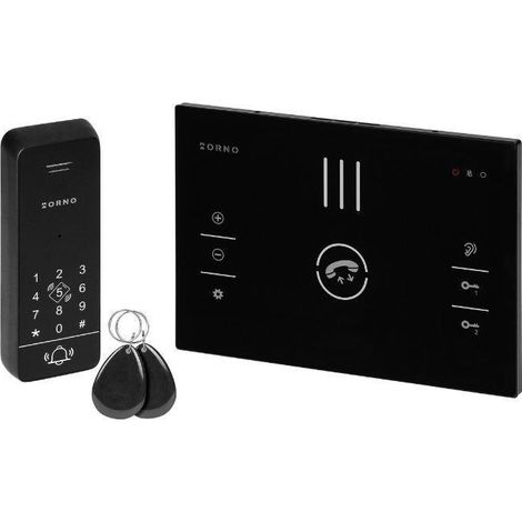 Orno Videocitofono senza ricevitore nero con tastiera codice RFID