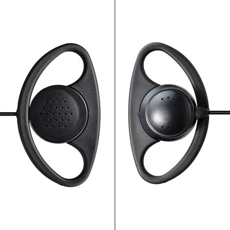 Walkie Talkie Earpiece D-Shape Earpiece with PTT Microphone (1/4)