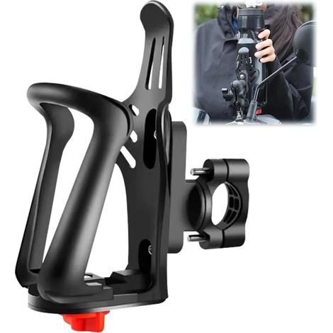 Porte-bidon pour vélo, porte-gobelet pour moto, porte-bouteille pour vélo, porte-bidon pour cadre et guidon, porte-bidon pour vélo, VTT, scooter, vélo de route, poussette (1/5)