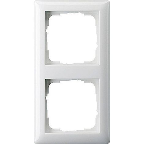 GIRA 2 vie Telaio di copertura System 55, Standard 55 Bianco puro lucido 021203 1 pz. (1/3)