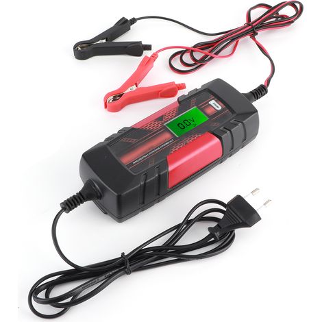 Chargeur intelligent pour batterie entretien électronique auto moto 6-12V IP65 étanche prise UE 110-240V (1/5)