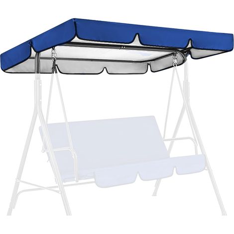 Applicable Toit de Rechange pour Balancelle de Jardin 3 Places, Toit Pare-Soleil, Universel Toile de Rechange pour Balancelle Jardin Exterieur, Housse de Rechange, Toit de Balançoire (Bleu Roi)