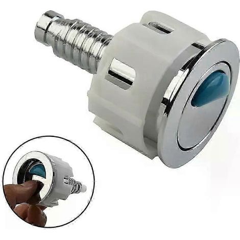 Accessoires de salle de bain de haute qualité : bouton de toilette 38-49 mm en ABS à double chasse d'eau, bouton-poussoir argenté pour réservoir d'eau - JXLGV (1/5)