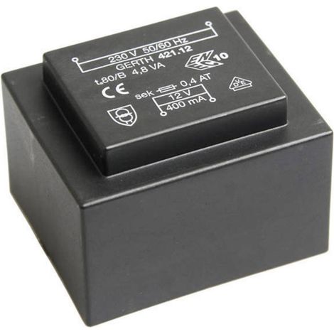 Gerth PT422402 Trasformatore per PCB 1 x 230 V 2 x 12 V/AC 4.80 VA 200 mA (1/3)