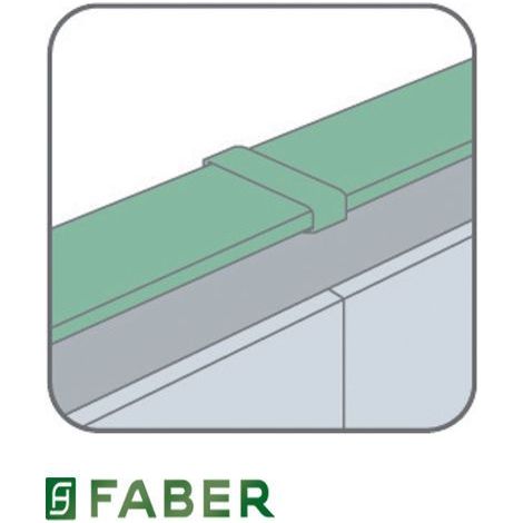 Faber 112.0157.295 Flam Raccordo RCR Tubo Prolunga Cappa Aspirante Rettangolare 226x52.5x60 mm