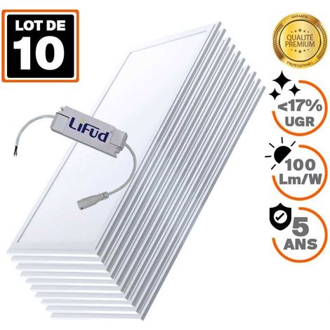 10 Dalles LED PREMIUM Ultra Slim 120x30 40W Blanc Froid 6000k (1/2)