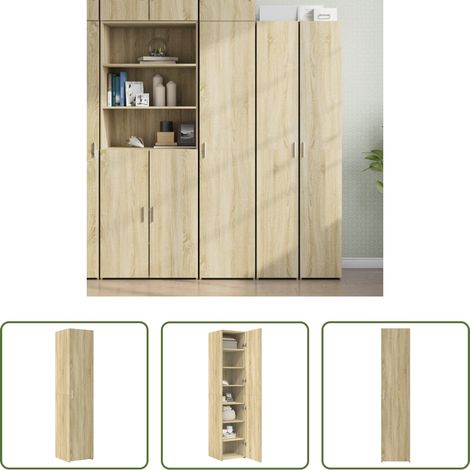 Buffet bois - Buffet haut chêne sonoma 40x42,5x185 cm bois d'ingénierie (1/5)