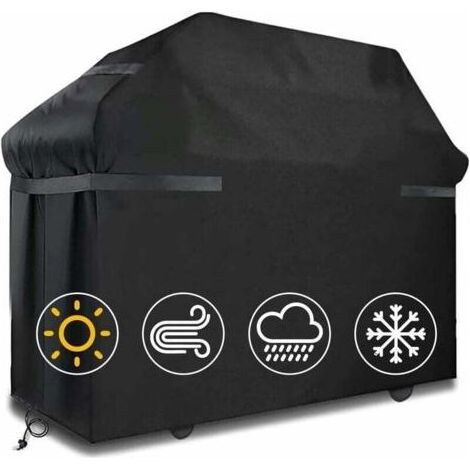 Housse de Barbecue pour Grill de Terrasse Couverture Étanche Résistant aux Intempéries 145x61x117cm avec Sac de Rangement et Sangles de Sécurité (1/5)
