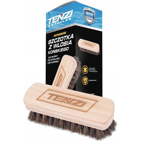Brosse de nettoyage pour tissus d'ameublement en cuir crin de cheval