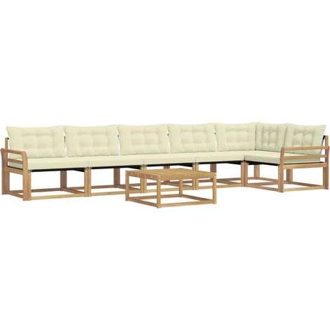 Outdoor Sofa Set 7 pcs White and Cream 79 x 79 x 37 cm vidaXL (1/5)