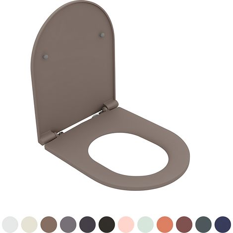 SEDILE WC SOFT CLOSE INFINITY PER SOSPESO Tortora Opaco coprivaso copriwater NYMO