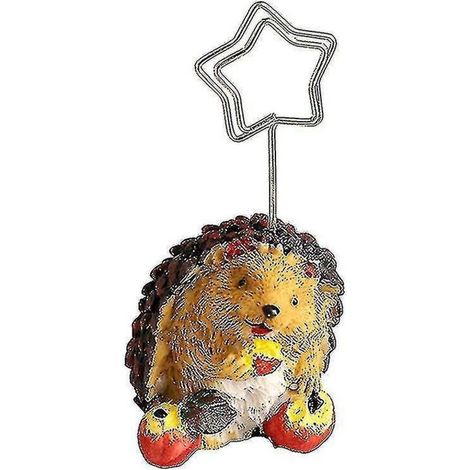 Porte-cartes de visite original en forme d'animal pour bureau, avec pince à photos et support numéroté - Décoration Sknehog A (1/5)