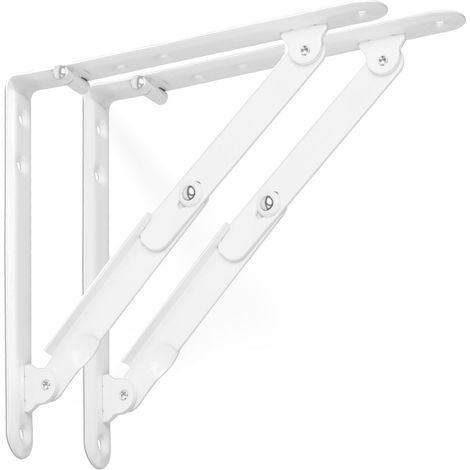Klappkonsole 205 x 200 mm weiß mit Arretierung