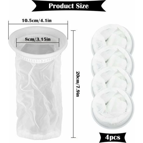Lot de 4 Filtres à Eau de Pluie pour Réservoir IBC 1000 litres, en Nylon avec Raccord pour Couvercle IBC (1/5)