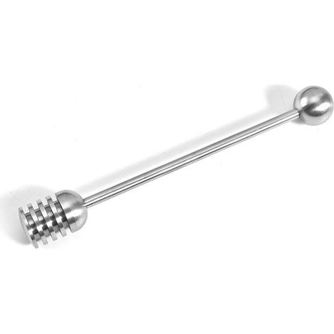 Honiglöffel aus rostfreiem Edelstahl (304), 15,5 cm lang, silberfarben. Ergonomische Kugelform, ideal zum Rühren, für Marmeladen, Getränke und Gebäck, leicht zu reinigen. (1/4)