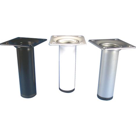 PIED METAL CYLINDRIQUE Ø30MM HT100 ACIER LAQUE GRIS - SHEPHERD HARDWARE - 3169410