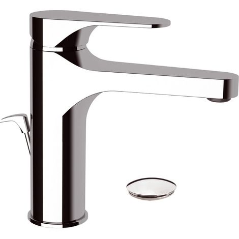 Miscelatore lavabo cromato remer con o senza scarico in ottone class line  Piletta di scarico: No (1/2)