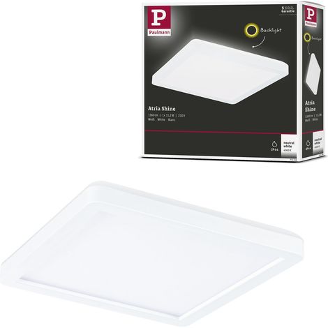 Panneau LED Atria Shine Backlight IP44 carré 190x190 mm 11,2W 900lm 4000 K Blanc plafonnier (1/5)