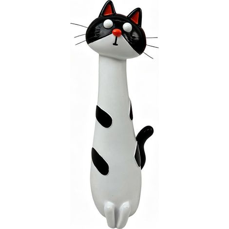 Vase en forme de chat en céramique, fait main, design original, décoration de table basse pour salon cosy, pot de fleurs unique pour plantes succulentes, cadeau (1/5)