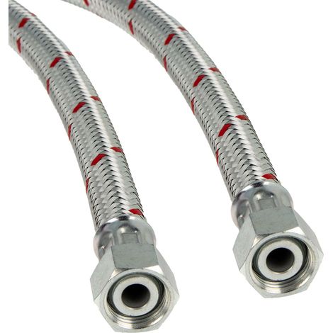 tecuro Ölschlauch 1000 mm x 1/2 Zoll x 1/2 Zoll Überwurfmutter (DN15), konisch dichtend, nach DIN EN ISO 6806 Typ 1 (1/4)