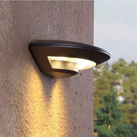 4W Applique Murale Interieur/Exterieur LED 1 Pièces étanche IP65 avec Angle d'éclairage Réglable Blanc Chaud 3000K [Classe énergétique E]