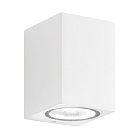 Applique Da Esterno Moderna Monolite Alluminio Bianco 1 Luce Gu10