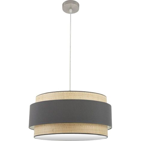 Colgante Kandy 3xe27 Natural/gris Regx60x60 Cm (1/2)