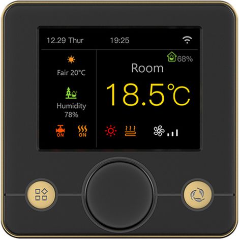 Thermostat intelligent WiFi 3A pour ventilo-convecteur avec écran LCD couleur RGB, régulateur de température intérieure constante, thermostat programmable numérique (1/5)