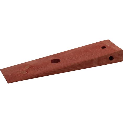 Bois d'échafaudage EGS, cale en bois verni rouge 5 x 12 x 45 cm