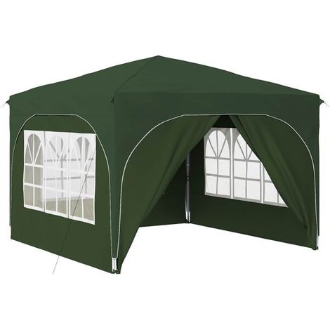 Tente de réception portable 290 x 290 x 245 cm, verte (1/2)