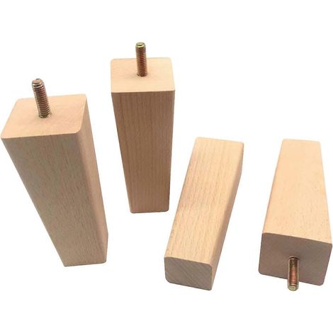 Pieds de table en bois coloré, adaptés à la décoration des pieds de canapé, ensemble de 4 pièces. (1/5)
