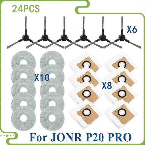 Brosse pour aspirateur Pour P20 PRO Aspirateur de remplacement Accessoires Serpillière Cloth Dust Bags Side Brosses Accessoires (1/5)