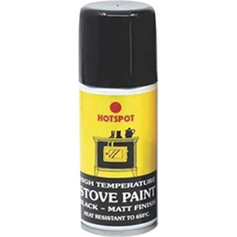 Hotspot Matt Black Stove and Fireplace Paint 450ml Heat Resistant to 650°C (1/2)