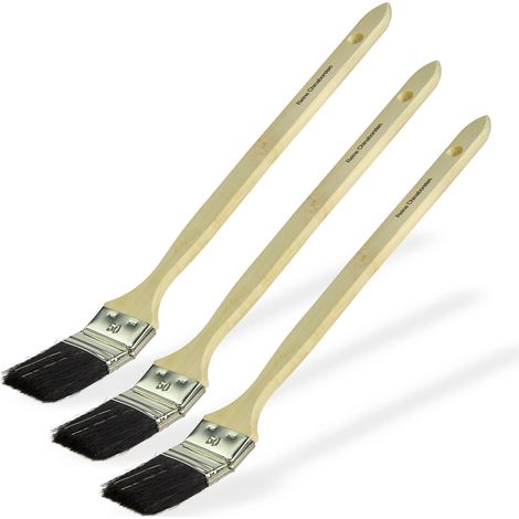 Malerpinsel Heizkörperpinsel 50 mm 3-er Pinsel Set Malerbedarf Malerwerkzeug (1/3)