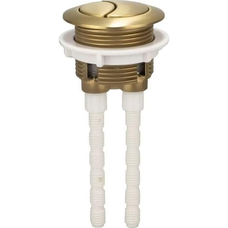Brushed gold replacement toilet flush button for easy upgrade of any bathroom (1/5)