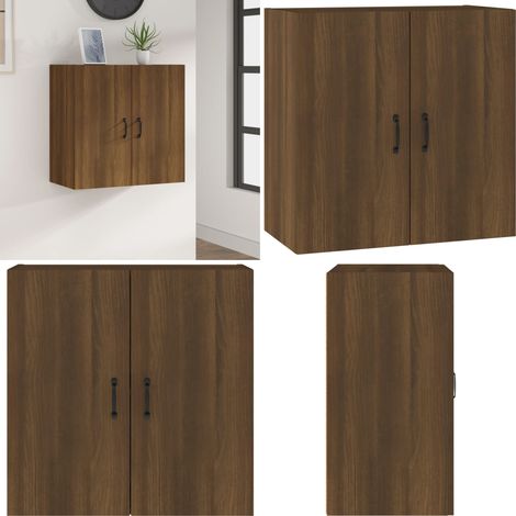 Wandschrank Braun Eichen-Optik 60x31x60 cm Holzwerkstoff - Hängeschrank - Wandschrank - Aufbewahrungsraum - Wohnzimmer Dekoration - Schlafzimmer Organisation - Home & Living