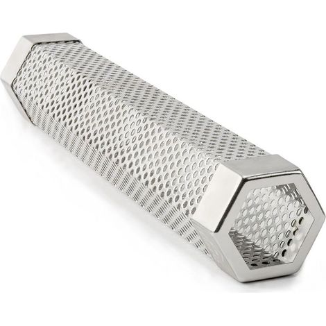 12 '' Premium Pellet Smoker Tube en Acier Inoxydable Hexagonal Barbecue Générateur de Fumée 5 Heures de Fumée Billable pour Ajouter Une Saveur Extra-Fumée pour Tous Les Aliments Grillés- (1/5)