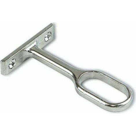 Supporto centrale per asta appendiabiti ovale, nichelato, confezione da 10 (1/3)