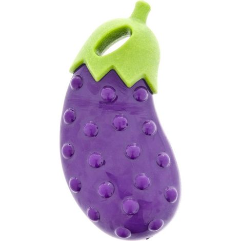 Gioco galleggiante con squeaker in TPR Veggie Melanzana per cani