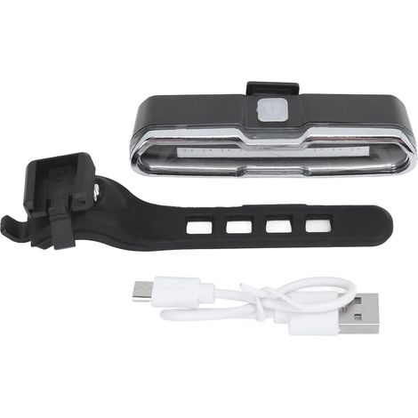 Feu arrière vélo rechargeable USB, sécurité et signalisation pour cyclisme nocturne, blanc (1/5)