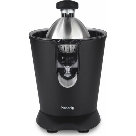Presse agrumes - HKoeNIG - AGR82 - Electrique - 160 W - Appareil silencieux - Noir mat et acier inoxydable