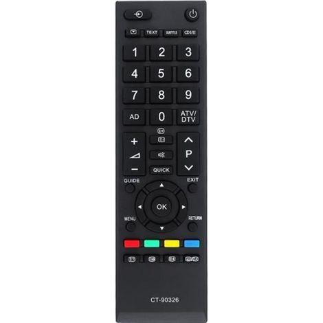 TOSHIBA Télécommande TV avec 433 MHz et longue distance de transmission pour TOSHIBA CT-90326 / CT-90380 / CT-90336 / CT-90351 (1/4)