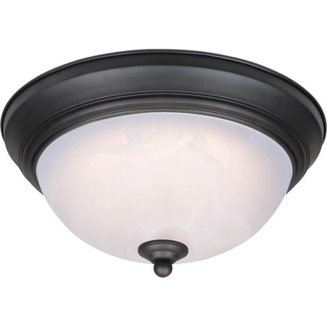Plafonnier Lampe LED Variable 28 cm Bronze / Albâtre (1/2)