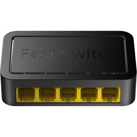 Cudy FS105D commutateur réseau Fast Ethernet (10/100) Noir (1/4)