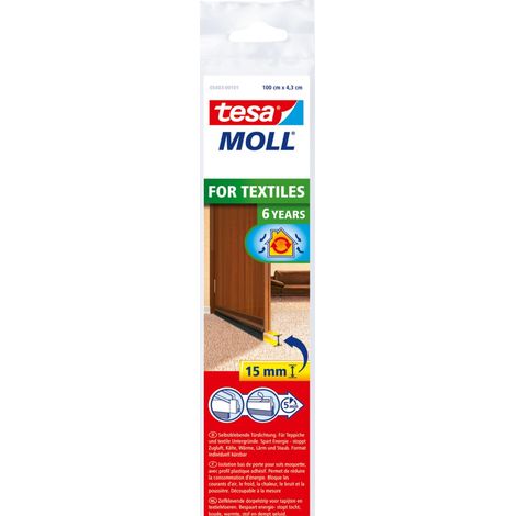 Tesa Moll Türbodendichtung Zugluftstopper Doppeldichtung Bürstendichtung Schiene - Textilien braun