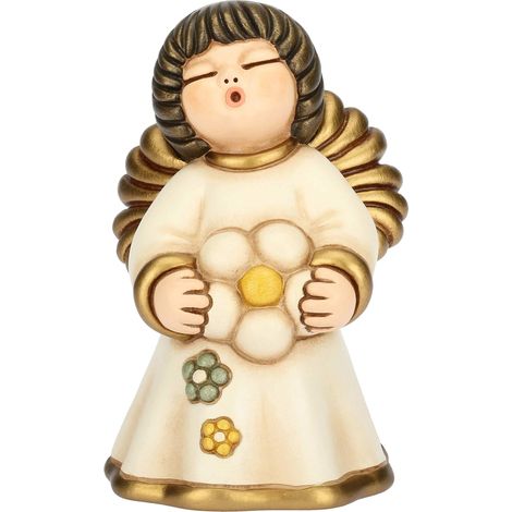 THUN - Angelo dell'Amicizia con Fiore - Formato Piccolo - Ceramica - 11,5 cm h (1/4)