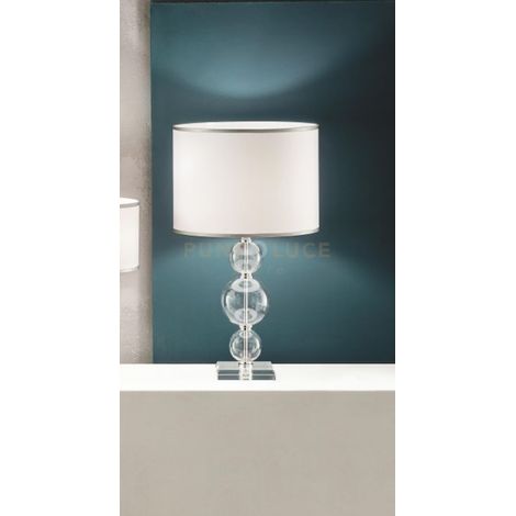 LUME GRANDE TEBE TRASPARENTE E CROMO 1 LUCE ATTACCO E27 D.35CM