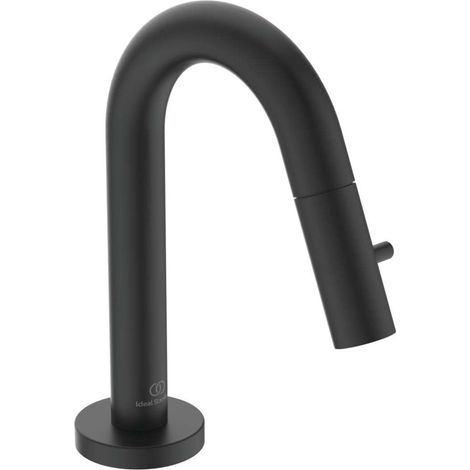 Ideal Standard Válvula de pie Ceraline Salida 126mm Silk Black, F2842XG (1/3)