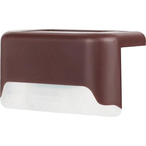 Lot de 6 lampes solaires d'extérieur pour terrasse, escaliers, clôtures, patios et allées. Couleur : marron. (1/5)